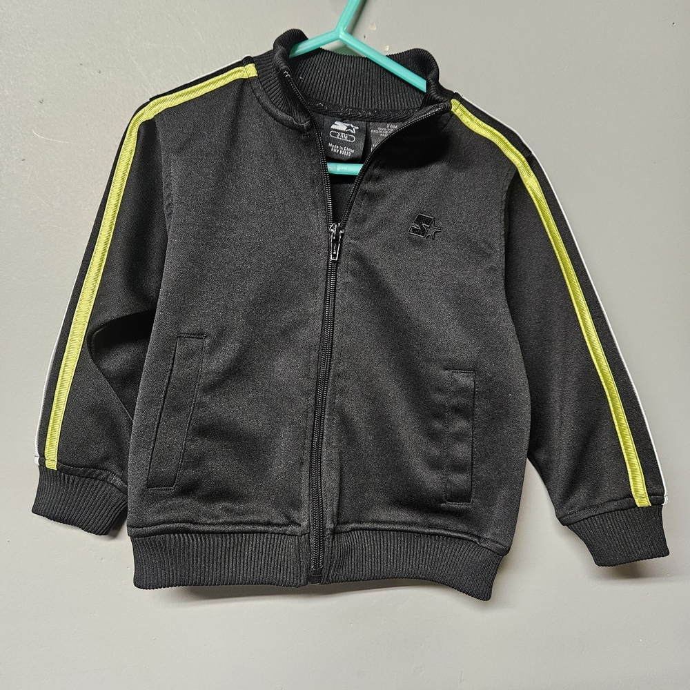 STARTER Black Boys Athletic Zip-up Sweatshirt 24 Month